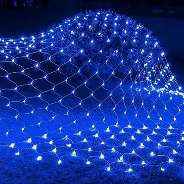 HIBIBUD Christmas Lights,LED Christmas Net Lights Outdoor,Waterproof Christmas Net Lights,192 LED 9.8 FT x 6.6 FT 8 Modes Plug,Decor for Bushes Garden Party Xmas Tree