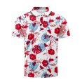 thumbnail image 4 of Men's Golf Shirt Casual Sports V Neck Ribbed Collar Short Sleeve Fashion Casual Solid Color Plain Spring & Summer Regular FitM, 4 of 5