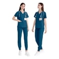 thumbnail image 4 of Medical Nursing Uniforms Set Doctor Work Surgical Uniforms Shirt and Pant Set Unisex, 4 of 10