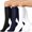 Black Blue White, variant on 3 Pairs Copper Compression Socks for Women & Men Circulation 15-20 mmhg - Better Blood Flow, Swelling, Best Support for Medical, Running, Nursing