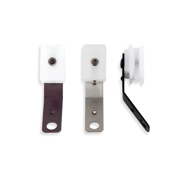 Contemporary Home Living Set of 10 Silver Sliders for Decorative Traverse Rods 5"