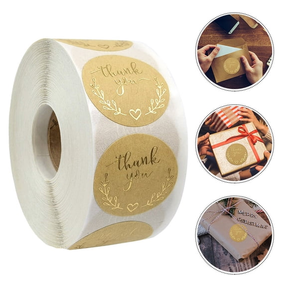 FOMIYES 500Pcs Self Adhesive Round Sticker T You Labels for Friends Gathering
