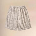 thumbnail image 2 of FUZHIQ Joggers for Men Shorts Solid Color Drawstring Elastic Waist Basketball Shorts Relaxed Fit Walking Summer Shorts Pull-On Knit Shorts with Pockets Daily Wear,L, 2 of 5