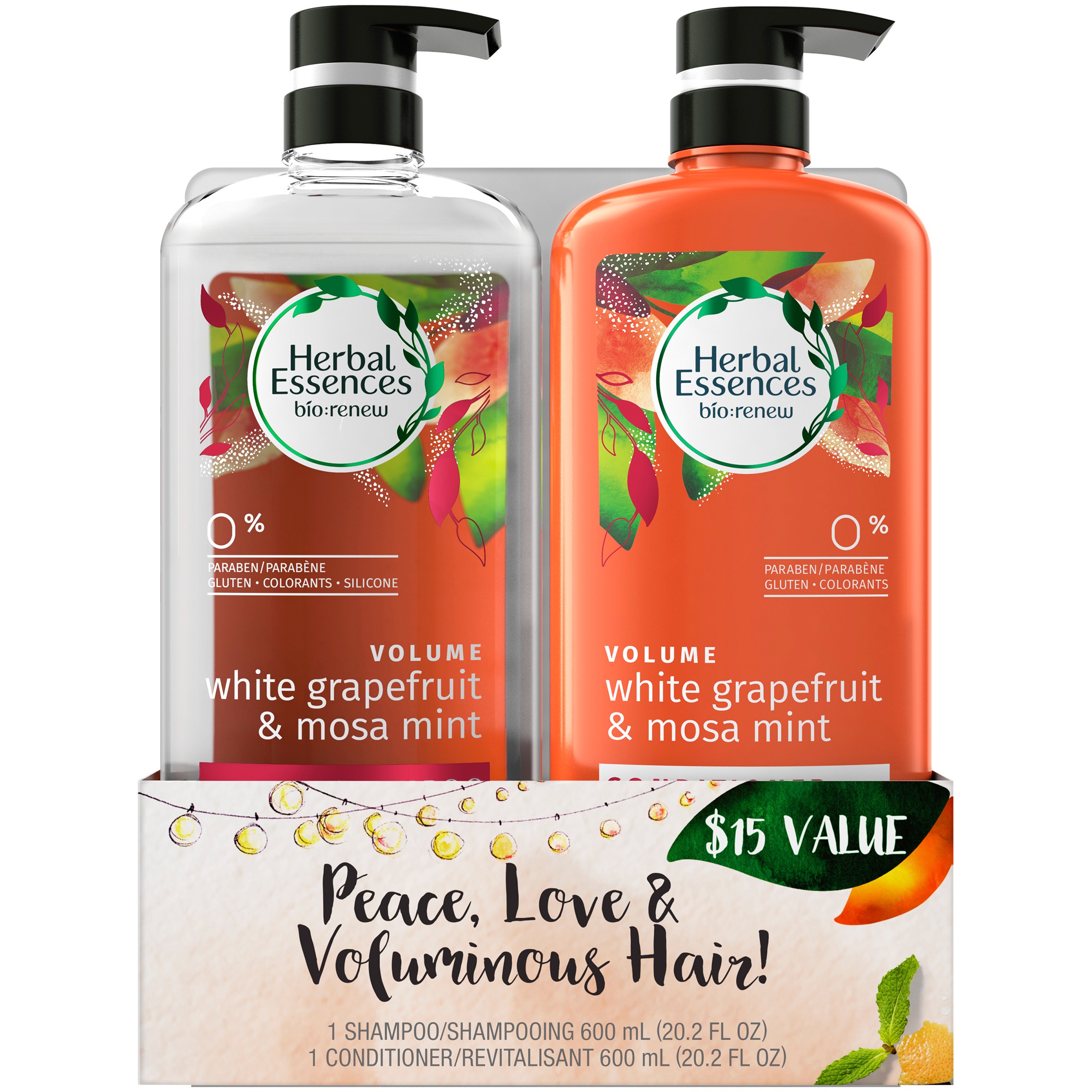 Herbal Essences biorenew White Grapefruit & Mosa Mint Naked Volume