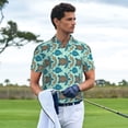 thumbnail image 3 of Pofeuu Turtles And Seahorses Print Men's Loose Fit Midweight Short-Sleeve Pocket Polo-XX-Large, 3 of 6