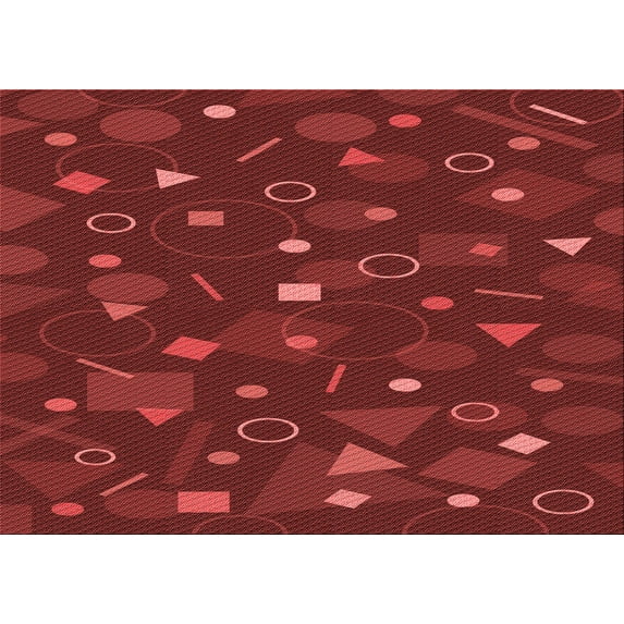 Ahgly Company Indoor Rectangle Patterned Love Red Area Rugs, 7' x 9'