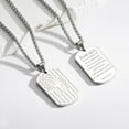 thumbnail image 5 of APSVO Silver Dog Tag Cross Necklaces for Men Boys American Flag Pendant Chain Catholic Christian Religious Birthday Christmas Jewelry Gifts Teen Dad Boyfriend Son Adults Stocking Stuffer for Kids Age, 5 of 7