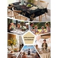 thumbnail image 5 of Vintage Black Floral Table Cloth, Spring Seasonal Botanical Blooms Waterproof Tablecloth for Square Tables, Reusable Washable Fabric Table Cover for Restaurant Kitchen Dining Tables 54"x54", 5 of 6