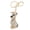 White, variant on Cute Dog Shape Crystal Rhinestone Keychain Sparkling Handbag Pendant for Women Girls Silver (3.5 inches / 9 cm)