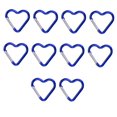 thumbnail image 1 of 10 mosquetones con forma de corazón para llavero, bonitos mosquetones de aluminio para escalada, hamacas, correas de perro, portabotellas y llaves., 1 of 8