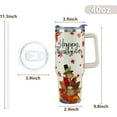 thumbnail image 6 of 40 oz Thanksgiving Tumbler with Handle and Straw, Stainless Steel Insulated Fall Turkey Tumbler 40 oz, Reusable Cup with Leak Proof Lid, Thanksgiving Gifts for Women (off white orange), 6 of 7