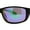 Black Green Teal Mirror, variant on Locs Mens Color Mirror Wrap Rectangle Gangster Sport Sunglasses Black Blue Mirror