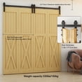 thumbnail image 3 of Bi-Folding Sliding Barn Door Hardware Heavy Duty Roller Track Kit, Easy To Install For 2 Doors Hardware Kit ,Long Lasting, 3 of 6