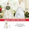 thumbnail image 4 of Ayieyill Angel Treetop, 12-Inch, Christmas Angel Tree Topper, Lighted Angel Tree Topper White -Christmas Tree Topper Decoration Ornament (Garland), 4 of 8
