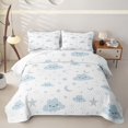 thumbnail image 2 of Erosebridal Kawaii Cartoon Stars Quilt Full,Smiley Cloud Moon Full Bedspread Sets For Girls,3pcs, 2 of 7