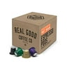 Real Good Coffee Co Recyclable Espresso Capsules, Variety Pack Intensity Espresso Pods, Compatible with Nespresso Original Brewers, 72 Count