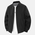 thumbnail image 7 of Bixock Flight Jackets for Men Zip Up Jacket Stand Collar Long Sleeve Light Weight Casual Outerwear With Multi Side Pockets Relaxed Daily Layer Top Men Clothings, 7 of 7