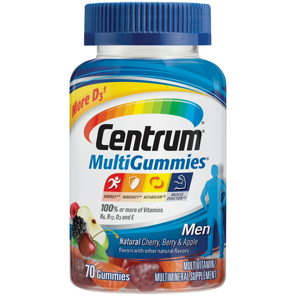 Centrum MultiGummies Men Multivitamin Gummies, 70 ct