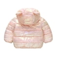 thumbnail image 3 of URMAGIC Baby Boys Girls Down Coats Toddler Kids Unisex Fall Winter Warm Dazzling Color Jacket Hooded Padded Clothes 9M-4T, 3 of 4