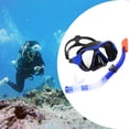 thumbnail image 3 of Equipo de snorkel en seco Equipo de snorkel Equipo de buceo Máscara de buceo Gafas de snorkel Máscara Buceo Apnea Natación Equipo de respiración flota Azul Macarena Equipo de snorkel seco, 3 of 8