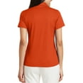 thumbnail image 2 of Mafoose Women's Performance Fine Jacquard Polo T-Shirt Autumn Orange X-Small, 2 of 5