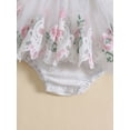 thumbnail image 6 of Bagilaanoe Newborn Baby Girl Rompers Dress Flower Sleeveless Bodysuits 3M 6M 12M 18M 24M Infant Mesh Patchwork A-line Dresses, 6 of 7