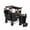 Black, variant on WONDERFOLD X2R Rev Stroller Wagon (2 Seater) - Collapsible Stroller Wagon with 5-Point Seatbelt Harnesses, Reclining Seats & Footwells, Black