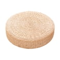 thumbnail image 2 of Japanese Style Handcrafted Friendly Padded Knitted Straw Flat Seat Cushion, Hand Woven Tatami Floor Cushion Pad - 45x45cm, 2 of 6