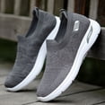 thumbnail image 2 of Zapatos de hombre para verano, transpirables, casuales, livianos, de suela suave, para personas perezosas que pueden pisarlos, tejido de mosca y zapatos para caminar., 2 of 4