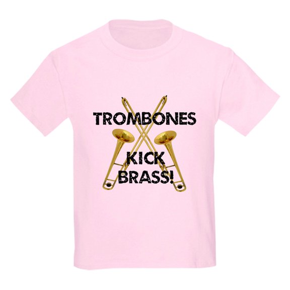CafePress - Trombones Kick Brass T Shirt - Light T-Shirt Kids XS-XL