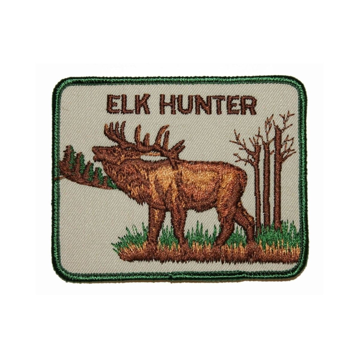 Elk Hunter Patch Sport Shooting Big Game Outdoors Embroidered Sew On
