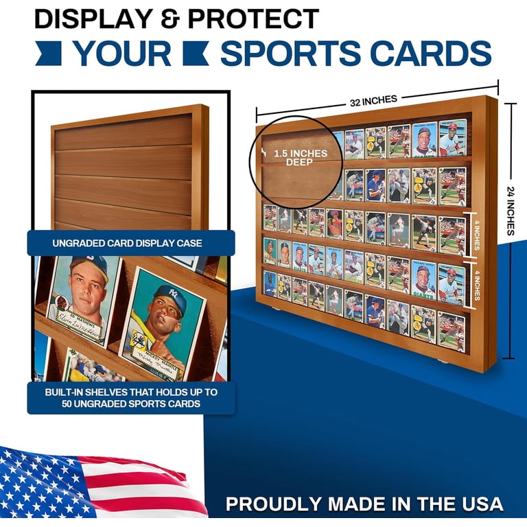 baseball card display case 50 Graded plated anti 36 Sport/Collectible Trading Card Display