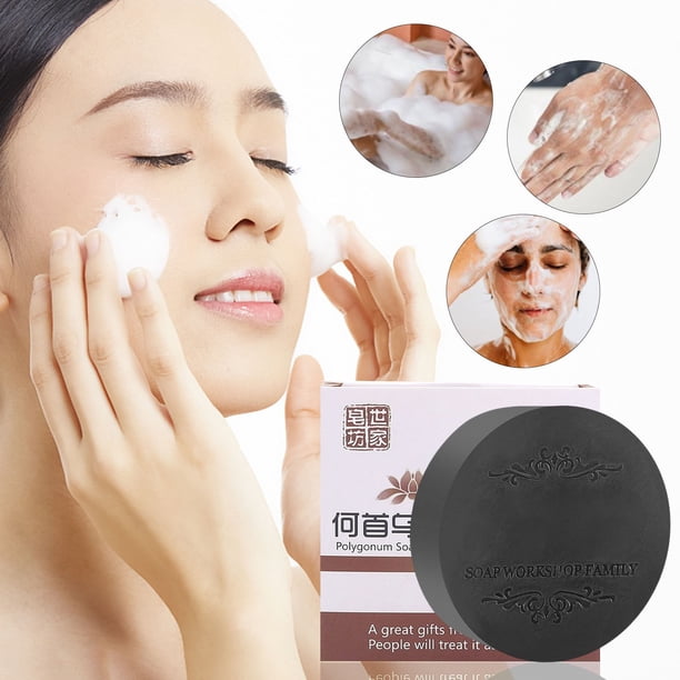 Jabón de Manos Polygonum Multiflorum | Regeneración Capilar y Circulación Del Cuero Cabelludo | Limpieza Profunda y Brillo | Jabón Facial y para Ácaros | 1 Paquete