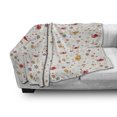 thumbnail image 3 of Cartoon Soft Flannel Fleece Throw Blanket, Birds Swirls Flowers and Mini Hearts Nature Inspired Drawing Style Happy Animals, Cozy Plush for Indoor and Outdoor Use, 50" x 60", Multicolor, by Ambesonne, 3 of 6