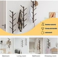 thumbnail image 3 of Coat Rack Wall Mount,Bamboo Vertical Hat Rack for Wall,Wall Coat Tree,Coat Hanger,Floating Coat Rack for Hats,Jackets,Bags,Entryway Bedroom (Brown), 3 of 7