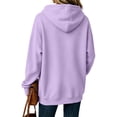 thumbnail image 5 of Resicozy Basic Oversized Hoodies for Women Solid Color Hooded Sweatshirt Baggy Plain Pullover Loose Fit Tops with Pockets Light Purple L, 5 of 6