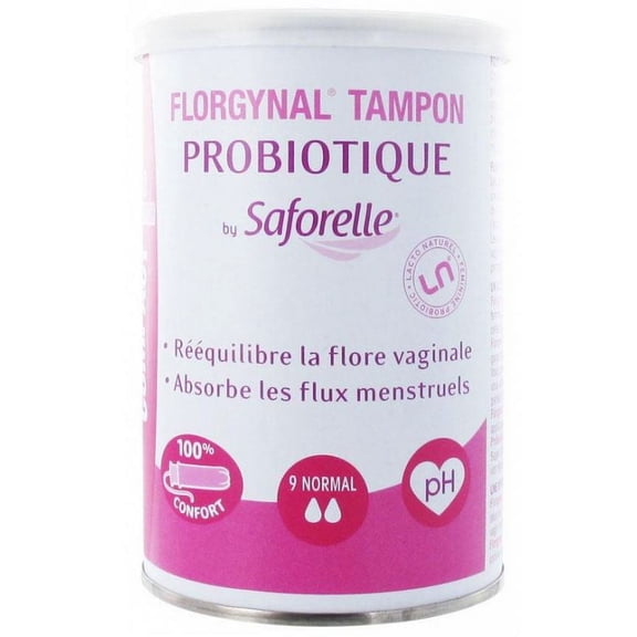 Saforelle Florgynal Probiotic Compact Applicator Tampon 9 Normal