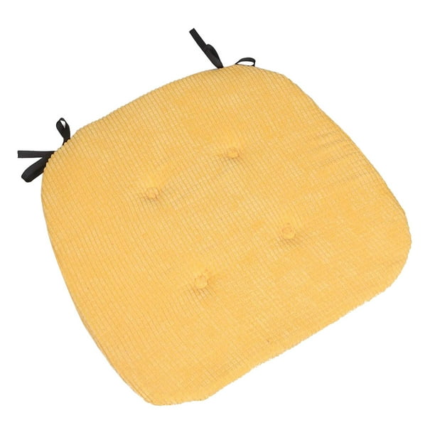 Cojines para silla con corbatas Cojines para silla Cojín de silla cuadrado de algodón con amarres Cojines para asientos suaves amarillo Magideal Cojines para silla con corbatas
