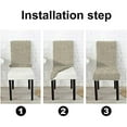 thumbnail image 4 of Dining Chair Slipcover Kitchen Chair Covers Set of 4 Rustic Texture Stretch Chair Covers for Kitchen Home or Party, 4 of 4