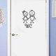 thumbnail image 2 of Wabjtam Black Vinyl Wc Print Wall Decals, Peel And Stick Modern Wall Stickers For Bathroom Bedroom Living Room Home Wall Decor, 2 of 5