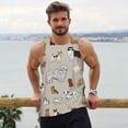 thumbnail image 6 of Lsque Dog Animal Pattern Mens Tank Tops Muscle Athletic Quick Dry Sleeveless Workout Fitness T Shirts Beach Tank Top, Loose-fit Sleeveless Shirt for Men-X-Large, 6 of 7