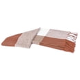 thumbnail image 6 of Ox Bay Brown/ White Tartan/Plaid Hand-Woven Organic Cotton Throw Blanket, 50" x 60", 6 of 10