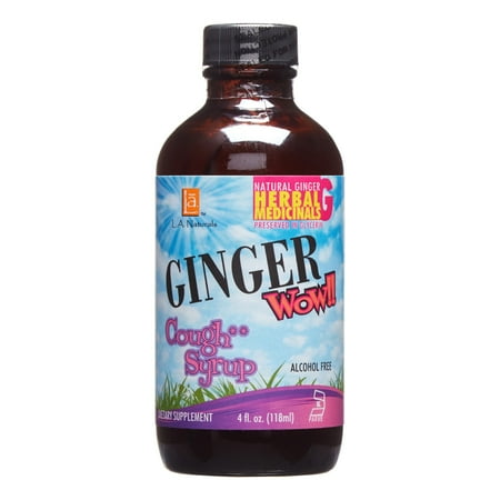 L A Naturals Ginger Wow! Cough Syrup, 4 Fl Oz