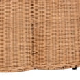 thumbnail image 6 of bali & pari Palm Scallop Natural Rattan Ottoman with Cushion, 6 of 6