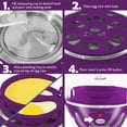 thumbnail image 6 of Elite Gourmet Easy Egg Cooker, Purple, 6 of 12