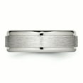 thumbnail image 3 of Stainless Steel Brushed and Polished Ridged Edge Ring Size 10, 3 of 5