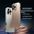 thumbnail image 4 of ELEHOLD for iPhone 15 Pro Max Case, Military Grade Matte Slim Anti-Fingerprint Metal Magnetic Bumper Frame Slim Hard Shock-Absorbent Phone Case Cover for iPhone 15 Pro Max,Silver, 4 of 8