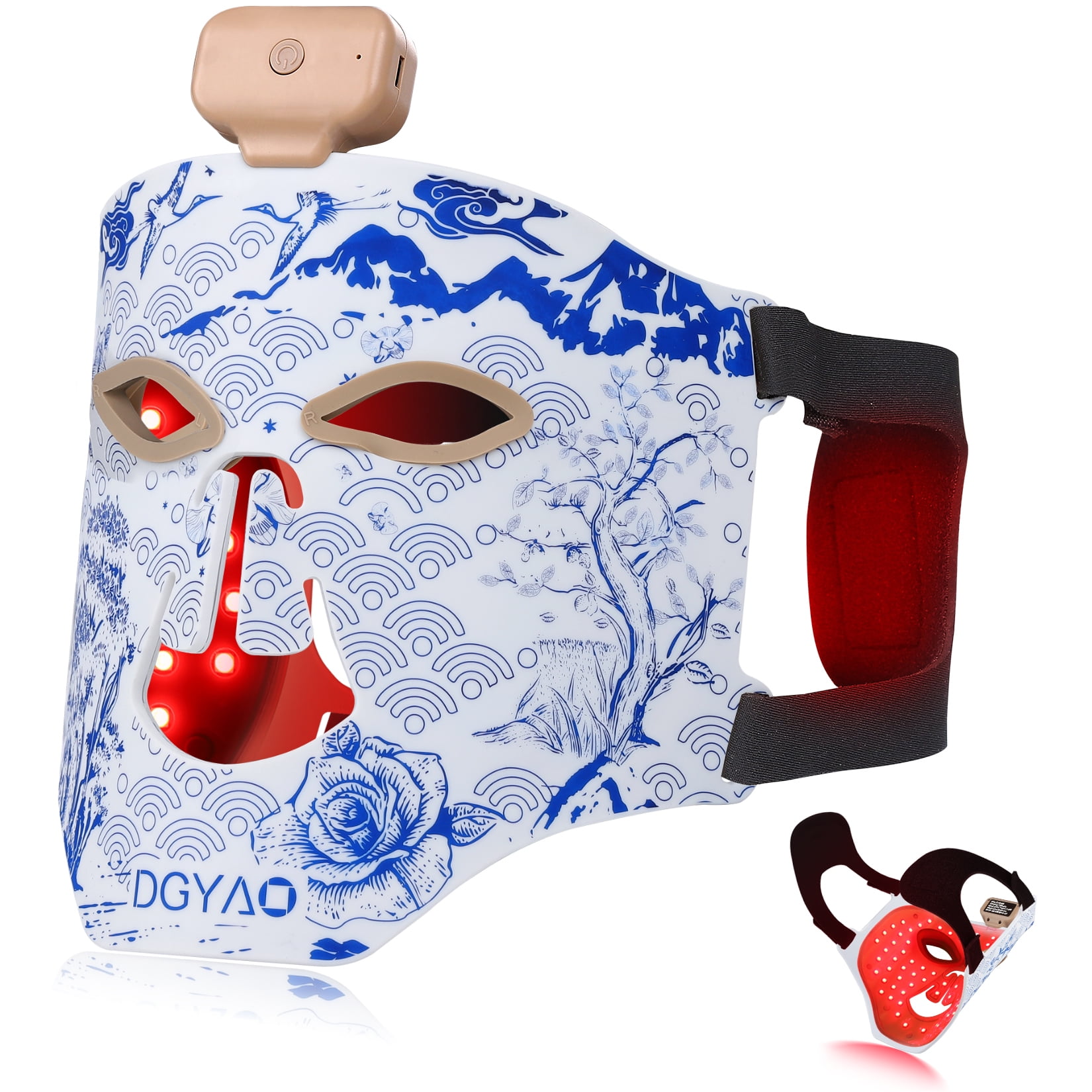 DGXINJUN Led Face Mask Light, 8 Colors LED Facial Mask Skin Care for Women Home Travel