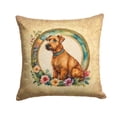 thumbnail image 1 of Coussin Décoratif en Tissu Terrier Irlandais et Fleurs, 1 of 5
