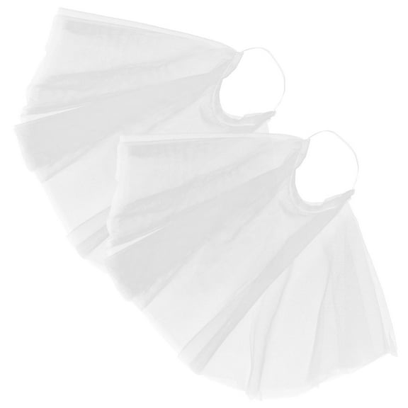 KALLORY 2Pcs Detachable Wedding Dress Sleeves White Polyester Bridal Arm Covers Elegant Accessories for Women